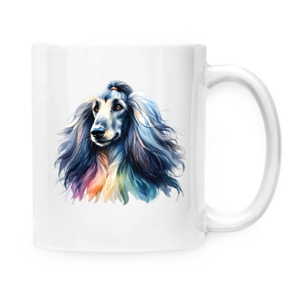 Hrnek malý bílý s potiskem Afgánský chrt 