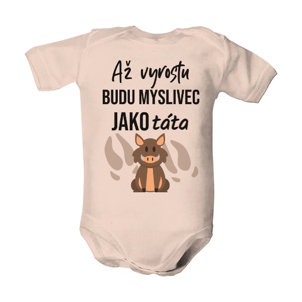 Dětské body s potiskem Až vyrostu, budu myslivec