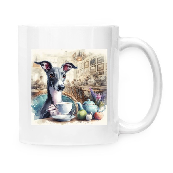 Hrnek malý bílý s potiskem Čajový dýchánek u Itala