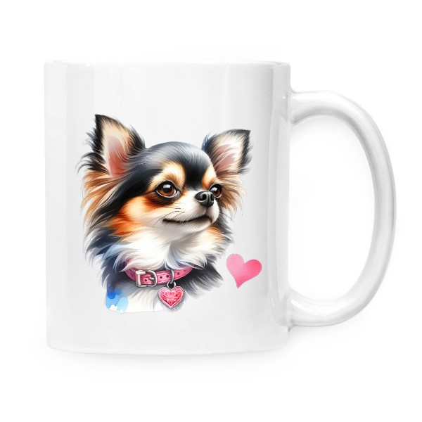 Hrnek malý bílý s potiskem Čivava