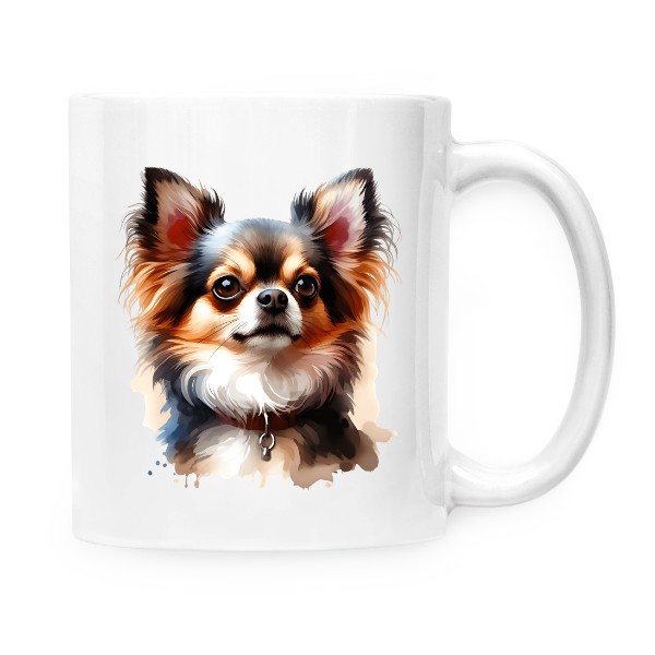 Hrnek malý bílý s potiskem Čivava