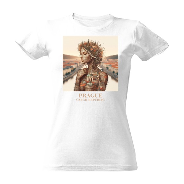 Tričko s potiskem Města Jako Ženy - Prague