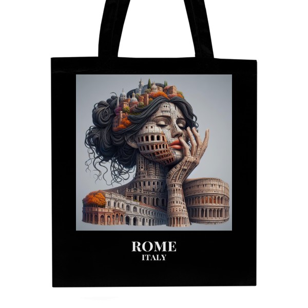 Nákupní taška unisex s potiskem Města Jako Ženy - Rome